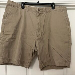 Roundtree & Yorke Men's Khaki Flat Front Shorts